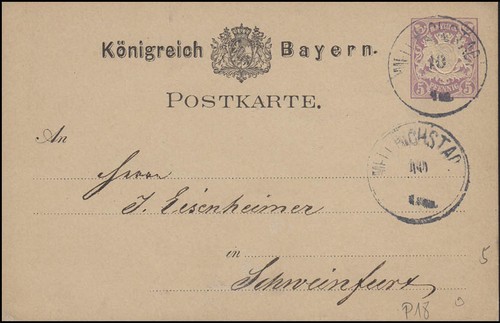 Bayern postkarte pf - bayern, 5
