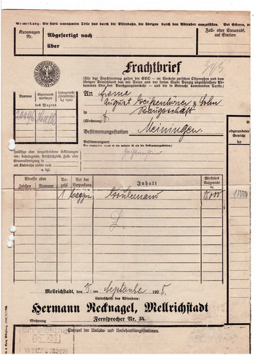 Alter frachtbrief aus - frachtbrief,